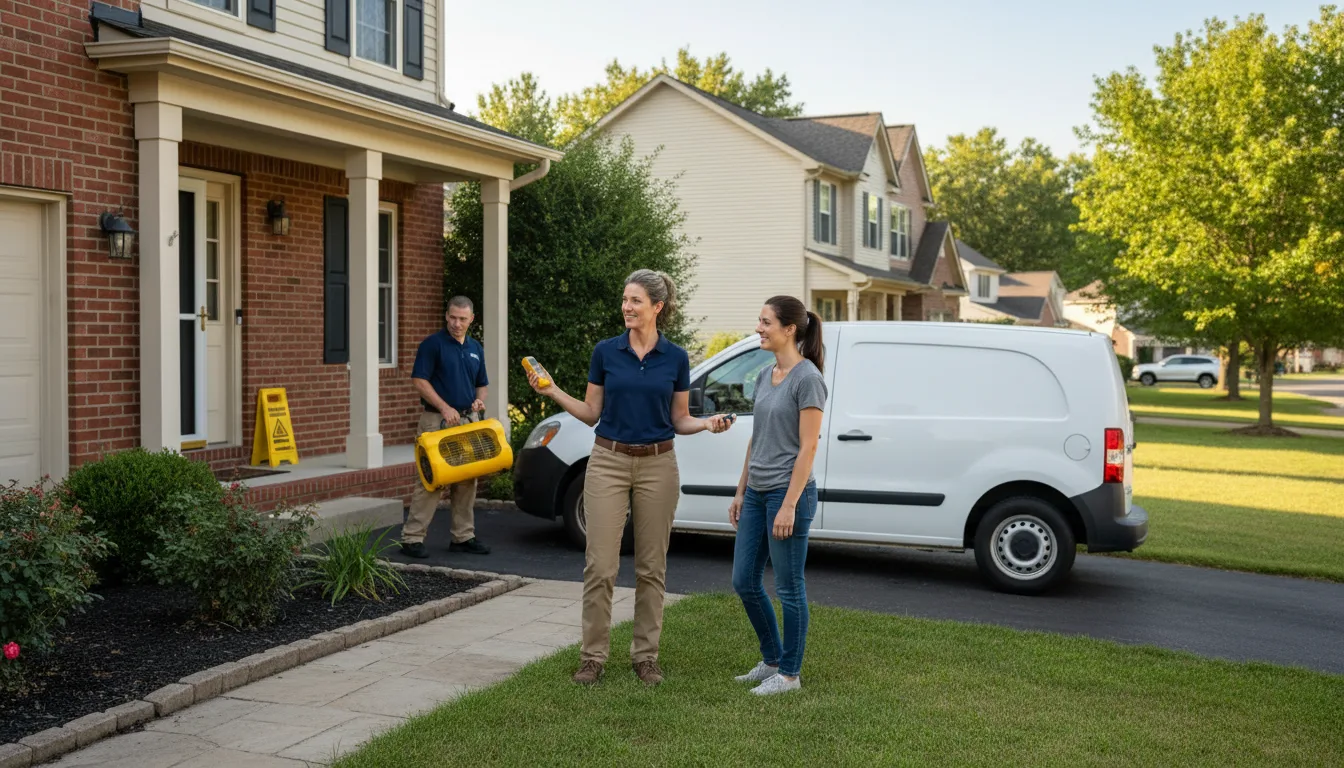 Residential water damage restoration in Markleton, PA